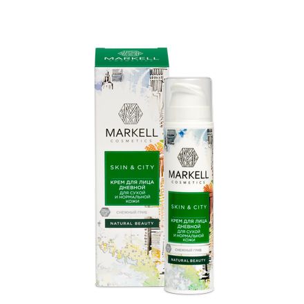 Markell, Дневной крем для сухой и нормальной кожи Skin&City «Снежный гриб», 50 мл