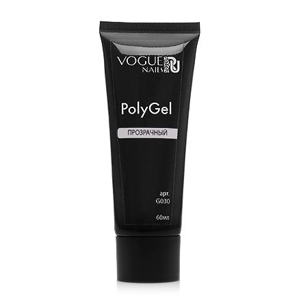 Vogue Nails, PolyGel, прозрачный, 60 мл