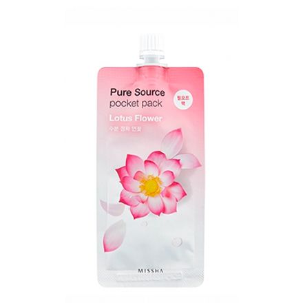 Missha, Маска для лица Pure Source Lotus, pocket pack, 10 мл