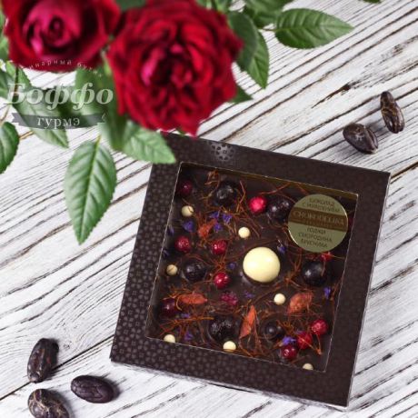 Тёмный шоколад Chokodelika с добавлением ягод годжи, смородины и брусники (75 г)