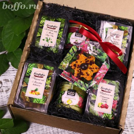 Подарочный набор в коробке "Чайный сюрприз", чайная коллекция Боффо