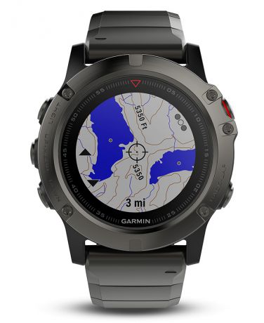 Garmin Fenix 5x серые с металлическим браслетом