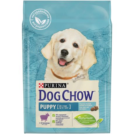 Сухой корм Purina Dog Chow для щенков, с ягненком, пакет, 2,5 кг 12364515