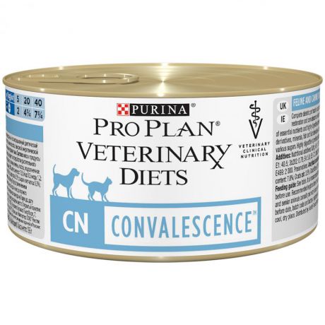 Консервированный корм Pro Plan Veterinary Diets CN корм для кошек и собак при выздоровлении, консервы, 195 г 12381645