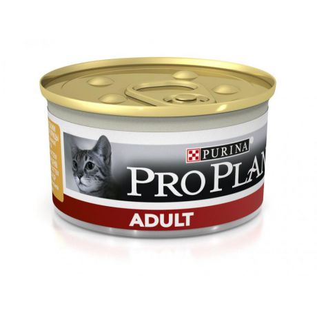 Консервы для взрослых кошек Purina Pro Plan Adult, курица, банка, 85 г 12381669