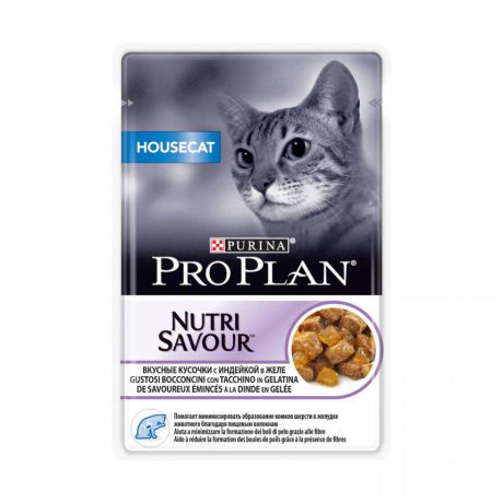 Консервы для домашних кошек Purina Pro Plan, индейка, пауч, 85 г 12287208