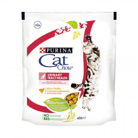 Сухой корм для кошек Purina Cat Chow для поддержания здоровья мочевыводящих путей, домашняя птица, пакет, 400 г 12267404
