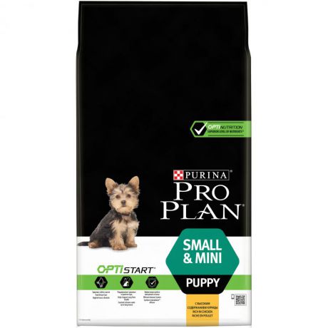 Сухой корм Purina Pro Plan для щенков мелких и карликовых пород, курица с рисом, пакет, 7 кг 12272565