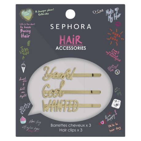 SEPHORA COLLECTION Hair Access Заколки-надписи Colored