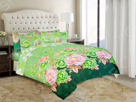 Комплект постельного белья «Зеленый Рай». 1,5-спальный
