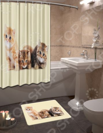 Набор для ванны «Милые животные». Рисунок: котики