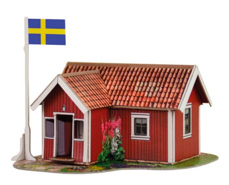 Умная бумага Сборная модель из картона "Шведский домик" 1/87 325