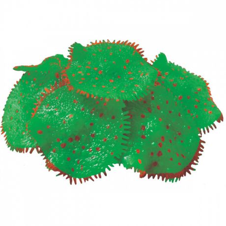 Декор для аквариумов JELLYFISH Коралл Ковровая Актиния светящийся зеленый D=10см