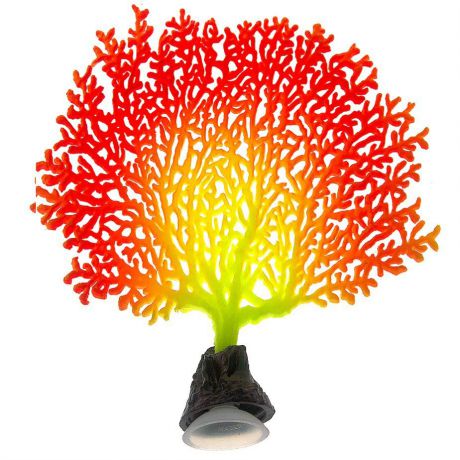 Декор для аквариумов JELLYFISH Коралл светящиеся красный зеленый 20,5х19х6,5см Пласт.коробка