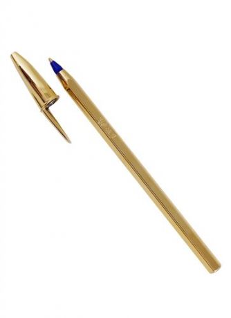 Ручка шариковая BIC CRISTAL Shine 1 мм, синяя, зол/корп. 9213401