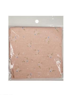 Отрез льна (48*48см) (пакет) Белые цветочки на розовом (11-00399-L8)