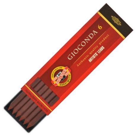 Сепия Koh-I-Noor/Кохинор, Gioconda" светло-коричневая 6шт в пластик. пенале 4377"