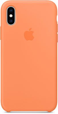 Чехол (клип-кейс) Apple Silicone Case для iPhone XS цвет (Papaya) свежая папайя MVF22ZM/A