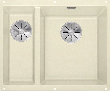 Кухонная мойка BLANCO SUBLINE 340/160-U SILGRANIT жасмин (чаша справа) с отв.арм. InFino 523563