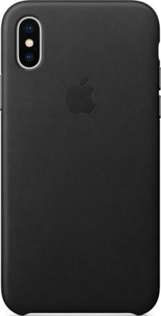 Клип-кейс Apple iPhone X кожаный Black