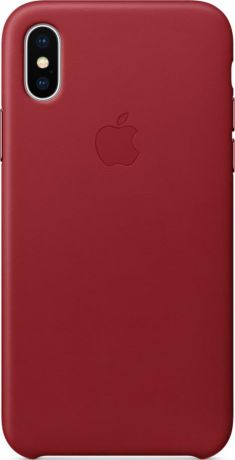 Apple iPhone X кожаный Red