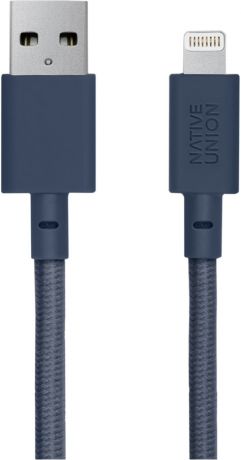 Дата-кабель Native Union Belt Lightning-USB MFI 3м Blue