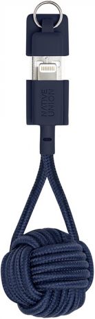 Дата-кабель Native Union Lightning-USB MFI брелок 0,15м Blue