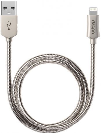 Дата-кабель Deppa Steel Lightning Apple MFI 1.2м металлическая оплетка