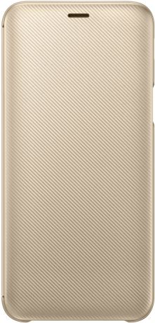 Чехол-книжка Samsung Galaxy J6 Wallet Cover Gold (EF-WJ600CFEGRU)