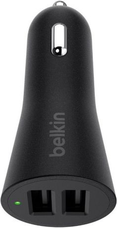 АЗУ Belkin BoostUP 2USB 4.8А + дата-кабель USB-Lightning (F8J221bt04-BLK) Black