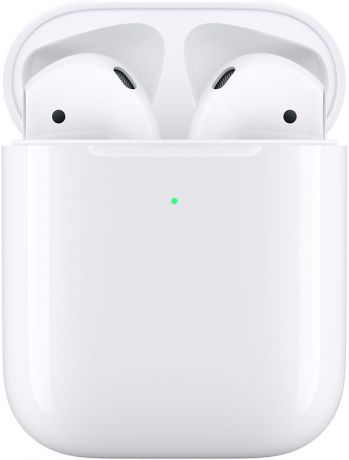 Беспроводные наушники с микрофоном Apple AirPods (2019) с футляром с возможностью беспроводной зарядки White (MRXJ2RU/A)