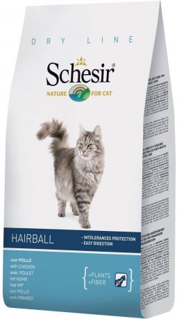 Сухой корм Schesir Hairball для длинношерстных кошек (400 г, )