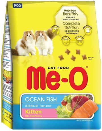 Сухой корм Me-O Kitten для котят (1,2 кг, Океаническая рыба)