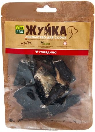 Лакомство Vita Pro Жуйка сушеное рубец говяжий темный для собак мелких и средних пород (35 г, Говядина)
