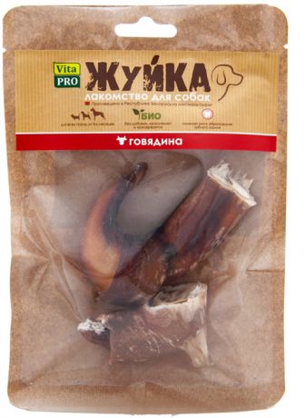 Лакомство Vita Pro Жуйка сушеное колокольчик бычий для собак мелких и средних пород (2 шт, 35 г, Говядина)