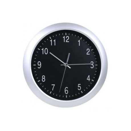 Настенные часы БЮРОКРАТ WallC-R02P, аналоговые, серебристый