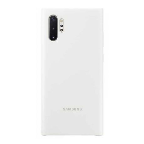 Чехол (клип-кейс) SAMSUNG Silicone Cover, для Samsung Galaxy Note 10+, белый [ef-pn975twegru]