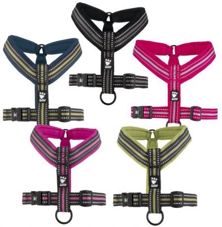 Шлейка Hurtta Y- Padded Harness для собак (100 см, Черный)
