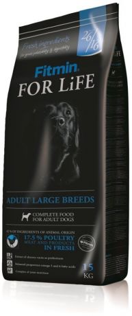 Сухой корм Fitmin Dog For Life Adult Large Breed для взрослых собак крупных и гигантских пород (15 кг, Домашняя птица)