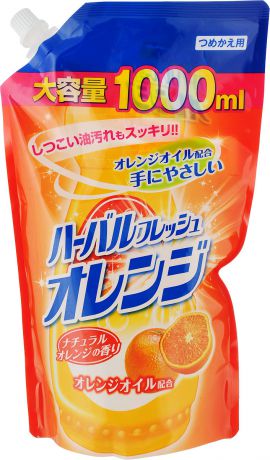 Средство для мытья посуды, овощей и фруктов Mitsuei, 040726, с ароматом апельсина, 1000 мл
