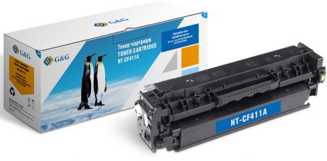 Картридж G&G NT-CF411A, голубой, для лазерного принтера