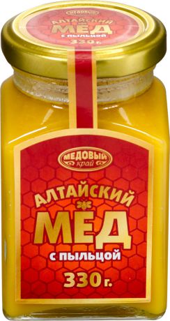 Мед алтайский Медовый край, с пыльцой, 330 г