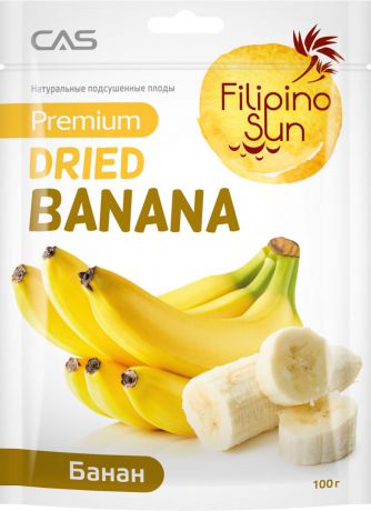 Подсушенные плоды банана Filipino Sun, 100 г