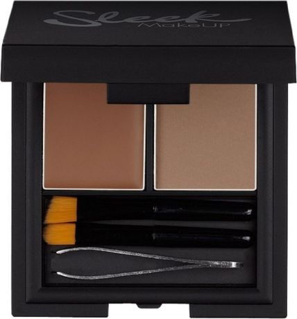 Набор для бровей Sleek MakeUP Brow kit Воск моделирующий и пудра для бровей Light 817, 59 г