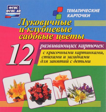 Луковичные и клубневые садовые цветы (набор из 12 развивающих карточек)