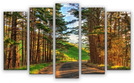 Картина модульная Картиномания "Дорога", 120 x 77 см, Дерево, Холст