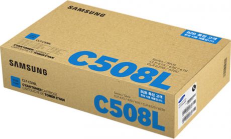 Картридж Samsung CLT-C508L SU058A, голубой, для лазерного принтера, оригинал