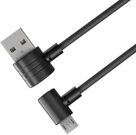 Кабель GAL 5106BK угловой USB A - micro USB, 24AWG (2A) Цвет: черный