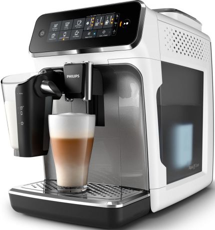 Автоматическая кофемашина Philips Series 3200 EP3243/70 с капучинатором LatteGo, белый, серебристый