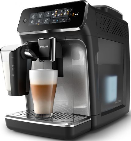 Автоматическая кофемашина Philips Series 3200 EP3246/70 с капучинатором LatteGo, черный, серебристый